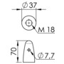 43.513.00 Цинковый анод для винта Ø 22/25/30 mm VOLVO PENTA  OEM: 833913-7 (Osculati) TH_43.513.00_dis