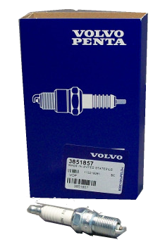 3851857 Свечи зажигания (комплект 4шт.) для VOLVO-PENTA 3.0/5.0/5.7/7.4L   OEM: RS12YC (оригинал) 3851857