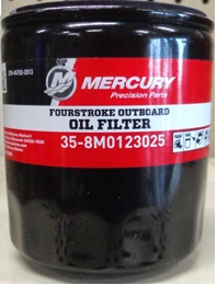 8M0123025 Фильтр масляный для MERCURY V6/V8 175-350л.с. 3.4L/4.6L OEM: 8M0176312 (Quicksilver) 8M0123025