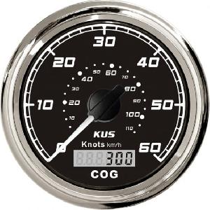 KY08011 Спидометр аналоговый с модулем GPS 0-60 узлов (0-110 км/ч), выносная антенна, черный цифербл 4c64f40e19450e625ddce6c38caf3a46