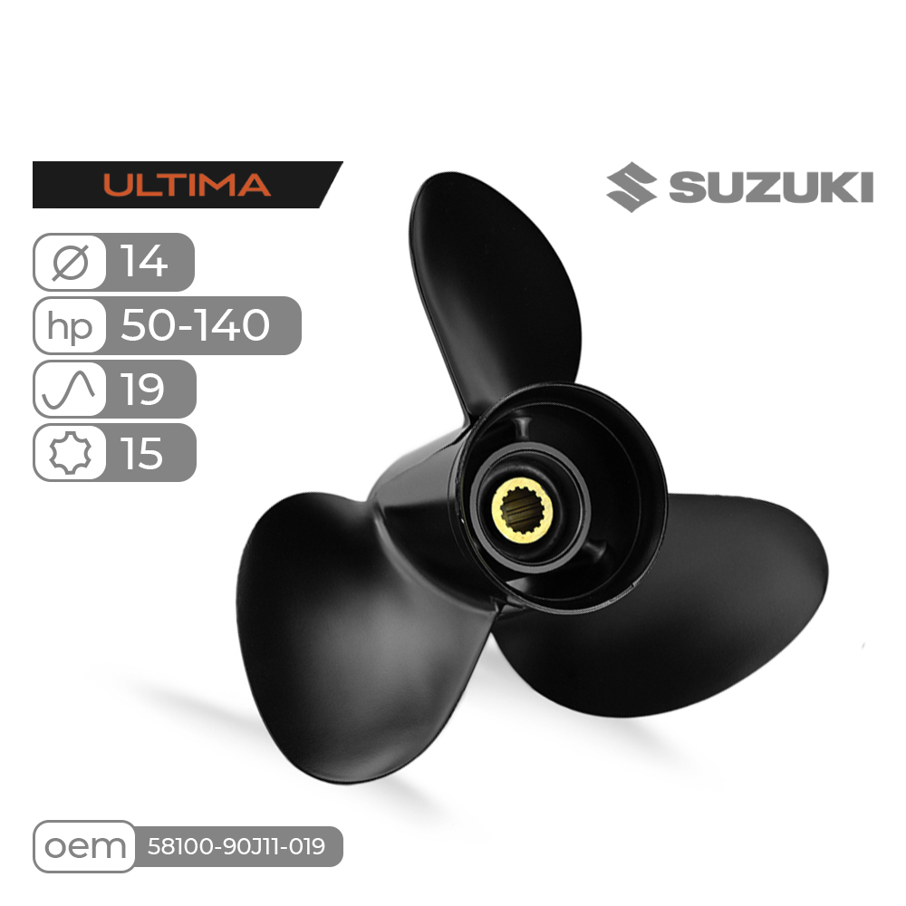 SK58100-90J10-019 Skipper — 3×14×19″, алюминий, для Suzuki 70/80/90/100/115/140 л.с.