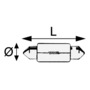 14.202.24 Лампочка двухцокольная Ø15x45, 24V/15W (10шт) (Osculati, ) TH_14.300.xx dis