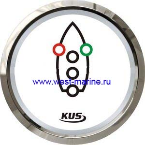 KY99501 Индикатор включения ходовых огней, белый циферблат/нержавеющий ободок, Ø52мм c1dc3b22563b3a476362f01791fb76e6