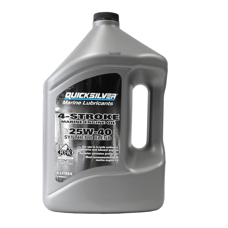 8M0086227 Quicksilver 25W-40 Synthetic Blend — полусинтетика, канистра 4 л