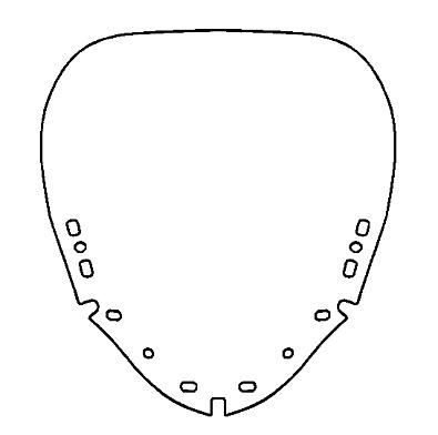 50-44-413 Стекло ветровое для снегоходов BRP LYNX Xtrim/SKI-DOO MX Z/Summit 800R, 570x2мм   OEM: 517 50-44-413