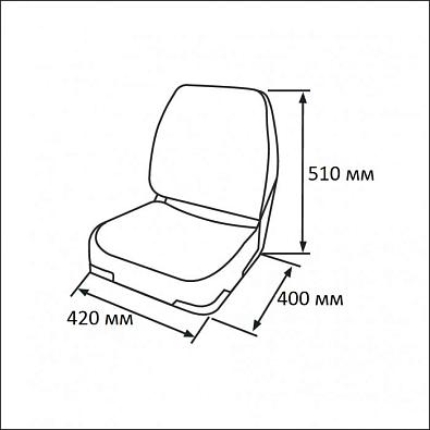 75102GB Сиденье мягкое складное CLASSIC Low Back Seat, серый/синий винил 75102GB_3