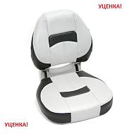75195GCC-УЦ Сиденье мягкое складное Pro Angler Ergonomic Boat Seat, серо-чёрное (УЦЕНКА)