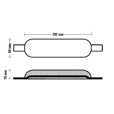 10269992 Анод с крепежной пластиной, цинк, 100х60 мм (TECNOSEAL) 10269992_1