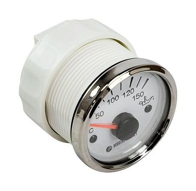TGA0150WSMR Указатель температуры масла 50-150 гр., белый циферблат, нержавеющий ободок, д. 52 мм, 2