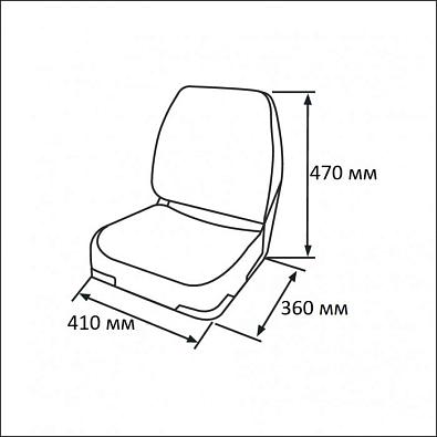 75103G Сиденье мягкое складное ECONOMY Low Back Sea, серое 75103G_1