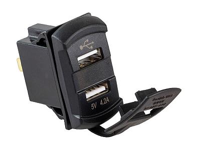 AES1118SULA013 Разъем USB 5В 4.2А и вольтметр для установки совместно с кнопками AES11185X или AES11 AES1118SULA013_1