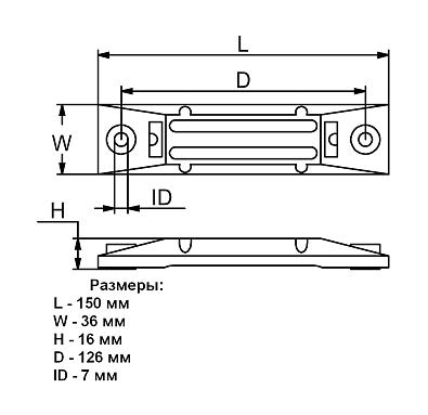 CM06411ZV5Z Анод цинковый для HONDA 35-60 л.с.   OEM: 06411-ZV5-000/06411-ZV5-020/06411-ZV5-010 (Mar CM06411ZV5Z1