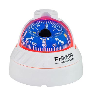 25-172-02 Компас FINDER размер 2" 5/8 (67 мм), накладной, белый/синий 25.172.02 (Osculati) 25-172-02_1