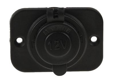 AES1118SP111 Разъем прикуривателя на панели (врезной), 12-24V/15A, чёрный (AES.Co, ) AES1118SP111_2