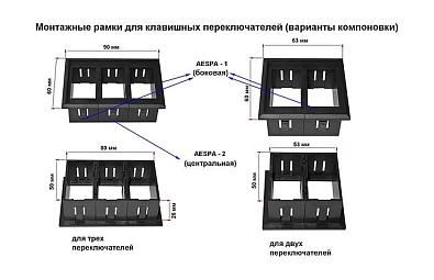 AESPA1 Панель (боковая) для групповой установки переключателей AES11185Х (AES.Co, ) AESPA1_1