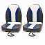 75107CBW Кресло мягкое складное HIGH BACK Rainbow Boat Seat, серый/синий/белый винил 75107CBW миниатюра