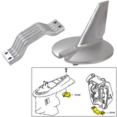 KITYAMAHA200/250MG Комплект магниевых анодов для YAMAHA 200-250 л.с. (TECNOSEAL) KITYAMAHA200-250MG