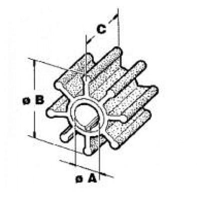 SC-WT097 Крыльчатка охлаждения для TOHATSU M60-90 OEM: 3B7-65021-2/3С7-65021-1 811fc5beb91d11ee9c3f40b0765b12ab_cc07acdc169111ef8b7140b0765b12ab-700x700