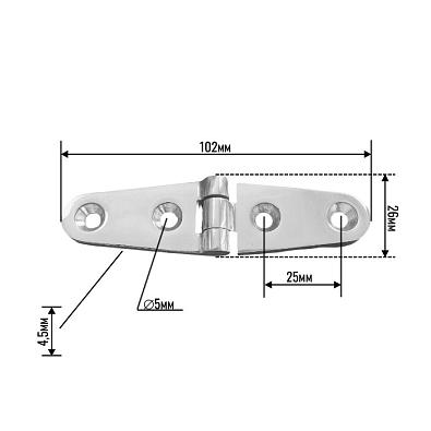 SF31004S Петля узкая 102х26х4,5мм SUNFINE SF31004S_1