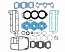 6H3-W0001-02-T Комплект прокладок для YAMAHA 50G/60F/70B  6H3-W0001-02! миниатюра
