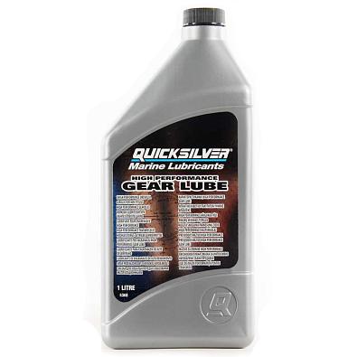 8M0219575 Масло трансмисионное QUICKSILVER Gear Lube High Perfomance SAE 85W-90, OEM 858064QB1, 6@1л 92-858064QB1
