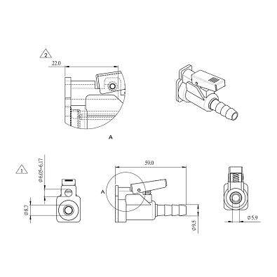 SK-7061-SL Коннектор на топливный Skipper для Yamaha topsports_SK-7061_5