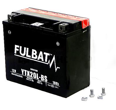 FTX20L-BS Аккумулятор FULBAT для мототехники, 12V/18 Ah/270A   OEM: YTX20L-BS YTX20L