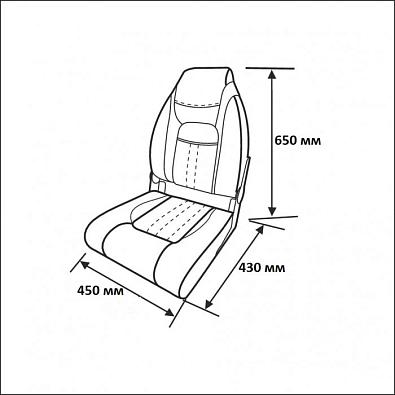 75157GCB Сиденье мягкое складное PREMIUM DESIGNER High Back Seat, серый/черный винил 75157GCB_3