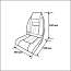 75157GCB Сиденье мягкое складное PREMIUM DESIGNER High Back Seat, серый/черный винил 75157GCB_3 миниатюра
