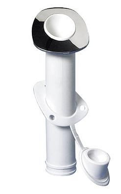10244751 Держатель удилища врезной Ø42x240мм с наклоном 60°, белый пластик/нержавеющая сталь (Oscul moreman_10244751_2