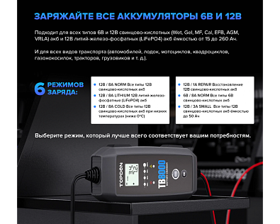 TB8000 Умное зарядное устройство TOPDON TB8000 TB8000_1