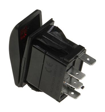 AES111883PAM Переключатель 2-х позиционный (ON)-ON, 12V/20А 4Р, с подсветкой, без фиксации 1 положен AES111883PAM