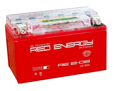 RE 1208 Стартерный гелевый аккумулятор DELTA RE для мототехники, 12V/8 Ah/140A   OEM: YT7B-BS/YT7B-4 RE 1208