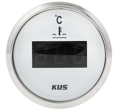 KY24100 Указатель температуры двигателя цифровой (25-120°C), белый циферблат/нержавеющий ободок, Ø52 KY24100 000
