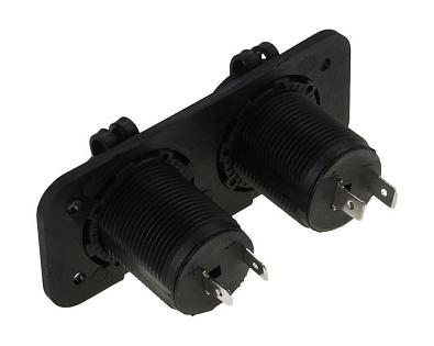 AES1214382P Панель врезная с двумя разъёмами прикуривателя, 2x12V (AES.Co, ) AES1214382P_3