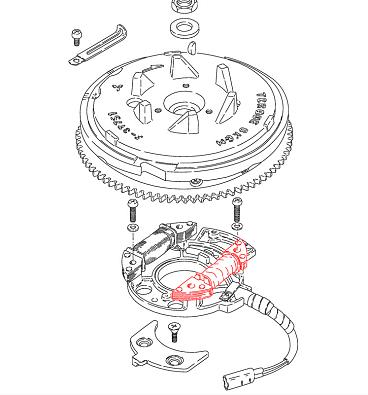 SK32140-93900-SL Катушка генератора (зажигания) Skipper для SUZUKI DT9.9-15 OEM:32140-93900 topsports_SK32140-93900_2