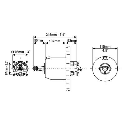 UP39F Помпа рулевая гидравлическая, 39 см³, 42453V (ULTRAFLEX, ) UP39F-2