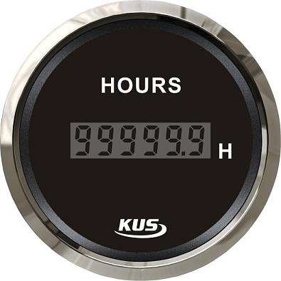 KY39201 Счетчик моточасов цифровой  0-99999 ч, черный циферблат/ободок, Ø52мм KY39201