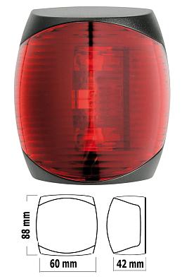 11.060.01 Огонь светодиодный навигационный SPHERA II 112.5°, левый/красный, 12-24V/2W, черный АБС-пл 11.060.01-1